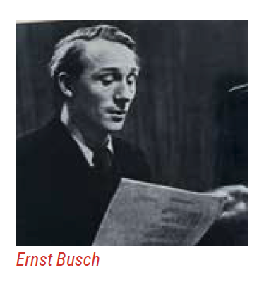 So., 12. April, 11 Uhr Auf den Spuren von Brechts „Solidaritätslied“ – 1933/1934: Hein Kohn und Ernst Busch MATINEE ZUR SONDERAUSSTELLUNG